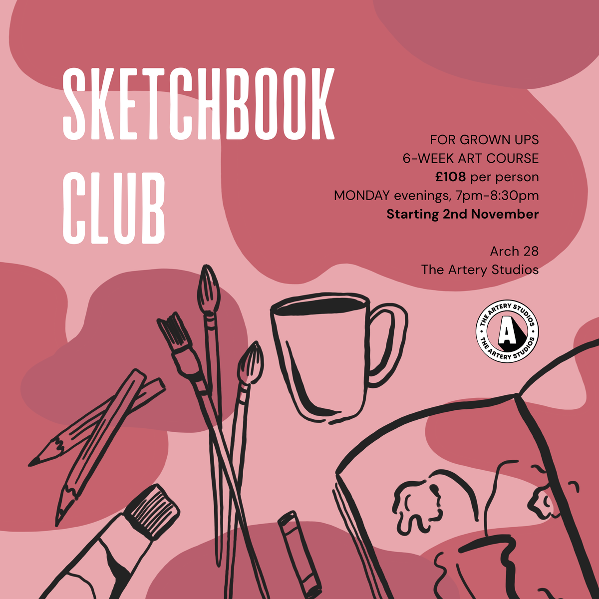 SKETCHBOOK CLUB for Grown-Ups – with Anna Best & Catt Standen