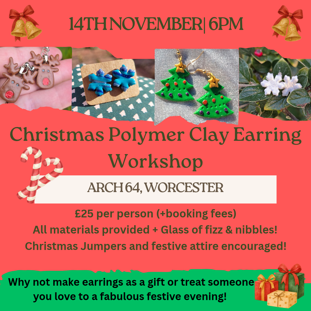 Christmas Polymer Clay Earring Workshop! with Crafty Carrot Gifts