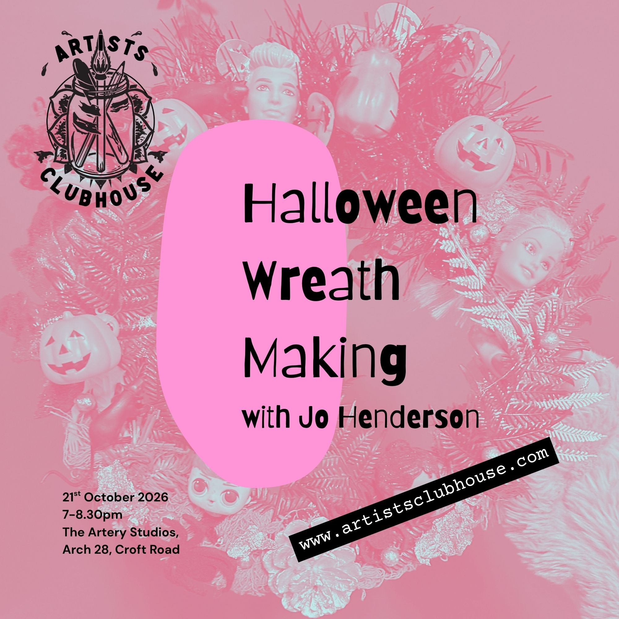 Halloween Wreath Making – with Artists Clubhouse