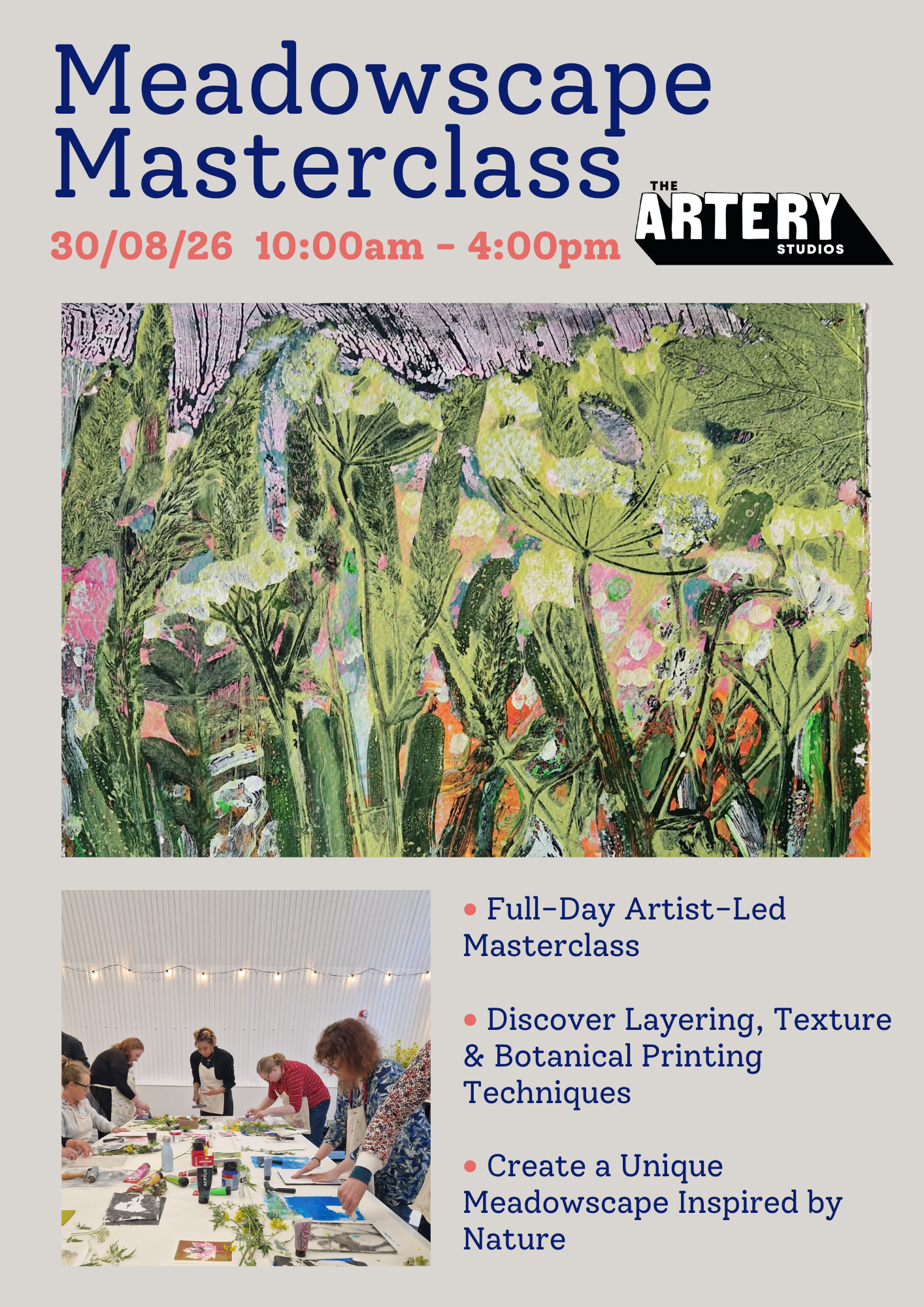 Meadowscape Gelli Plate Printing Masterlcass with Josie Jones