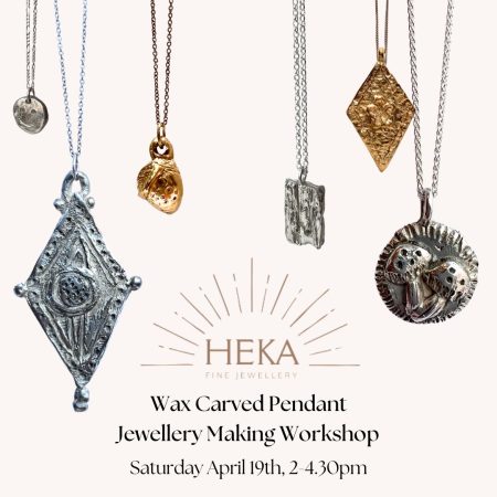 Heka Jewellery Carved Pendant Workshop at the Artery Studios